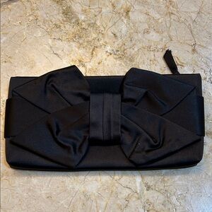 Authentic Valentino Elegant Black Clutch with Bow
